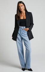 Hermie Blazer - Single Breasted Blazer in Black
