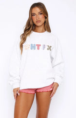 Waiting Long Enough Oversized Sweater Grey Marle