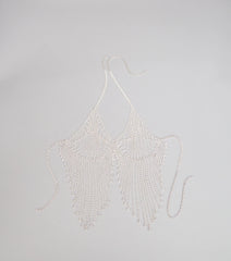 Goddess Drip Rhinestone Bra Chain Necklace