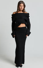 SNDYS the Label - Brooks Maxi Skirt in Black