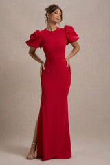 Love Letters | Red Puff-Sleeve Maxi Dress