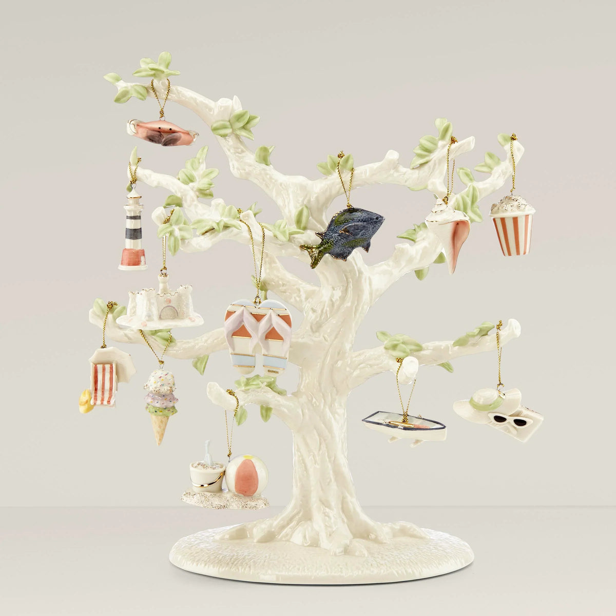 Summer 12-Piece Mini Ornament & Tree Set