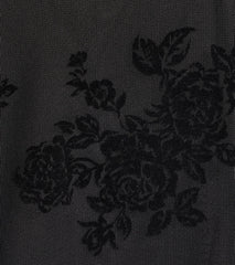 Ria Flocked Floral Velvet Formal Column Dress