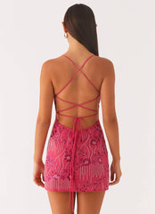 Exclusive Vietta Sequin Cami Mini Dress - Fuchsia