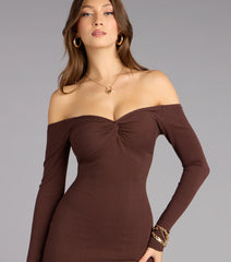 Effortless Cutie Off-The-Shoulder Mini Dress