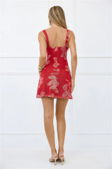 Sunlit Wonder Mesh Mini Dress Wine