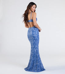 Jenny Cutout Open Back Mermaid Sequin Formal Dress