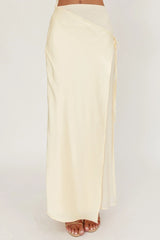 Jerica Wrap Front Maxi Skirt Butter