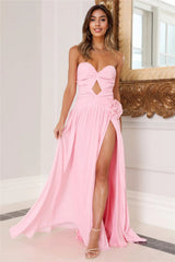 Secret Rose Strapless Maxi Dress Pink