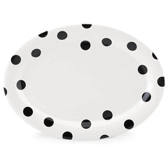 Deco Dot 14" Oval Serving Platter