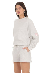 Embroidered Sports Suit in Grey