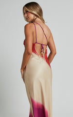Marnie Midi Dress - One Shoulder Dress in Pink Ombre