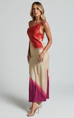 Marnie Midi Dress - One Shoulder Dress in Pink Ombre
