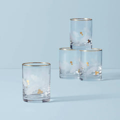 Holiday Gold DOF Glasses, Set of 4