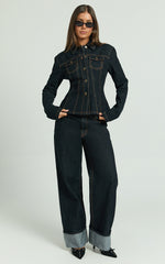 Lioness - Rider Denim Jacket in Dark Denim