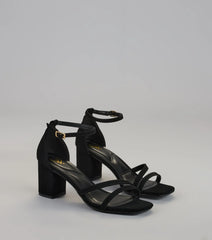 Chic Step Strappy Block Heels