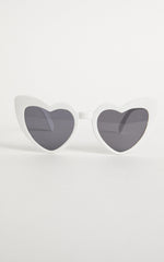 Isobel Heart Sunglasses in White