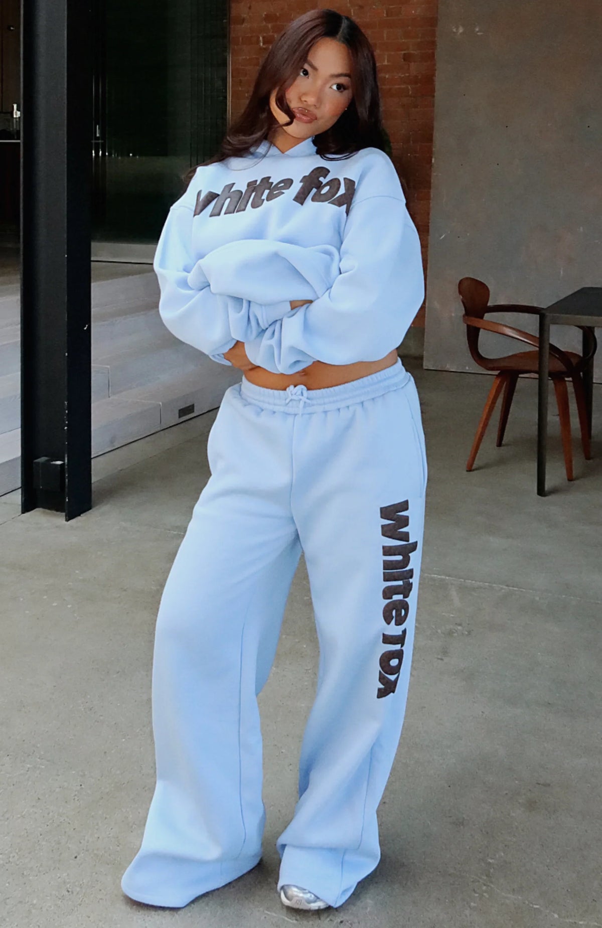 From The Archives Allora Wide Leg Sweatpants Blue