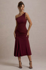Kerensa | Port One-Shoulder Midi Dress