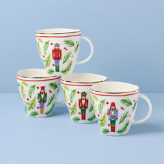 Nutcracker Dinnerware Mugs, Set of 4, Assorted