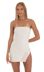 Sequin Dress in White