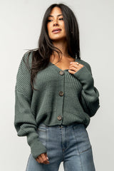 Gracie Knit Cardigan | Winter Green
