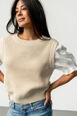 Taylor Puff Sleeve Top | Cream + Ivory