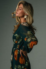 Olivia Maxi Dress | Deep Topaz Floral