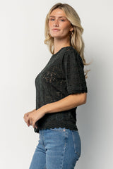 Serenity Knit Sweater Top | Dark Green