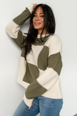 Jayda Sweater | Cream + Olive