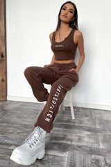 Zeuse Singlet Crop - Brown