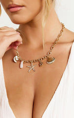Jackie Necklace - Starfish Charm Necklace in Gold