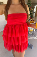 Birthday Girl Red Mini Party Dress