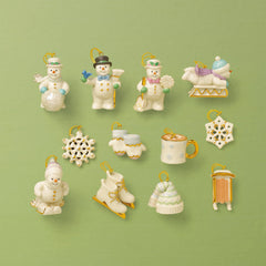 Snow Pals Christmas 12-Piece Ornament + Tree Set