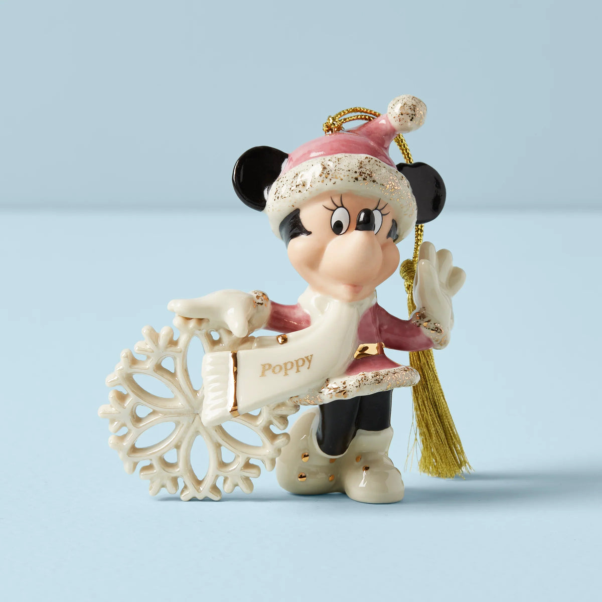 Personalized Minnie Mouse Snowflake Ornament