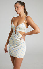 Priya Mini Dress - Cut Out Dress in Cream