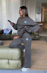 With Love For You Wide Leg Sweatpants Volcanic