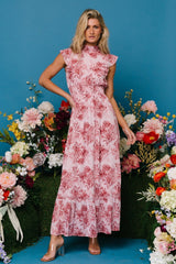 Kearny Ruffle Maxi Dress | Pink Floral