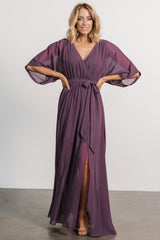 Kia Kimono Maxi Dress | Vintage Plum