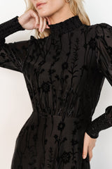 Penelope Velvet Maxi Dress | Black